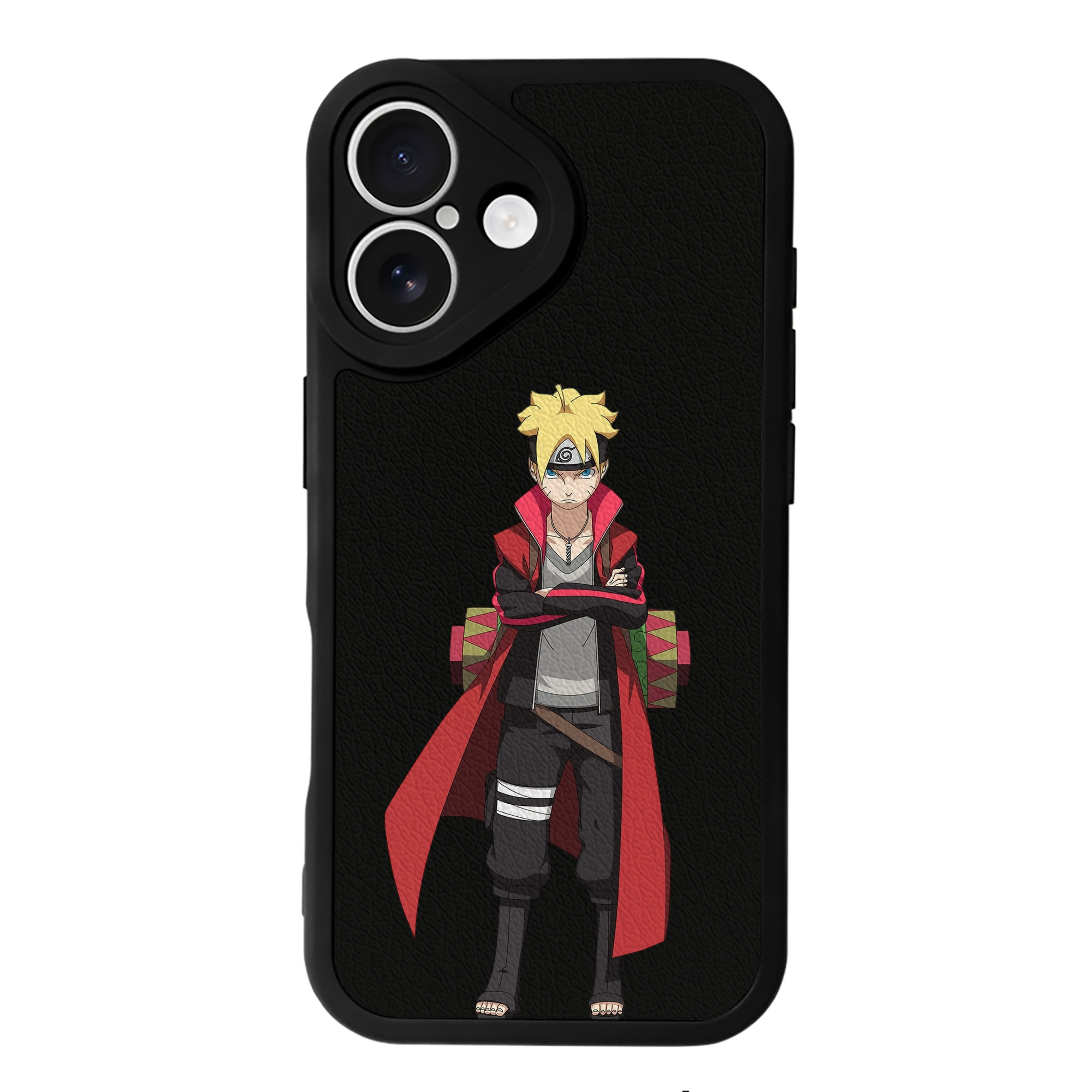 （画像用） NARUTO -ナルト- うずまき ボルト Uzumaki Boruto 【iPhone 16シリーズ対応】シリコンスマホケース（レザー調） 材質：シリコン